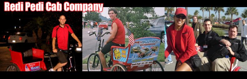 Redi Pedi Pedicab Drivers on International Drive, the Orange County Convention Center, and through out Florida!