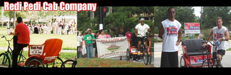 edi Pedi pedicabs are used at weddings, political campaigns, fundraisers, and many other events.
